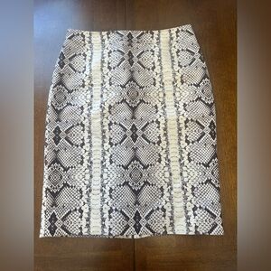 J. Crew Snake Print Pencil Skirt